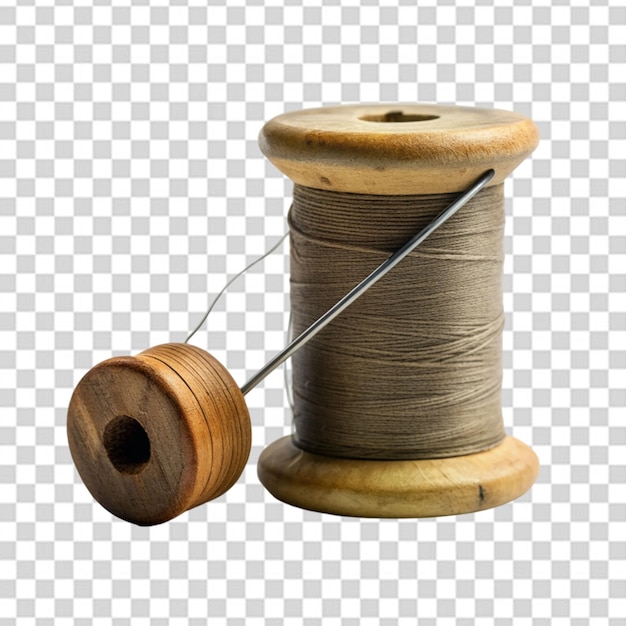 PSD needle and colorful thread on transparent background