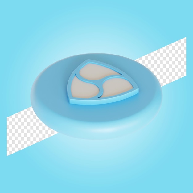 Nem cryptocurrency symbol logo 3d illustration