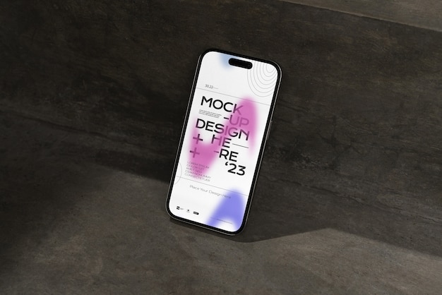 Neo brutalism aesthetic device mockup design