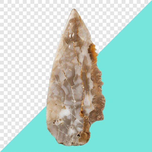Neolithic Flint Arrowhead transparent background isolated image generative AI