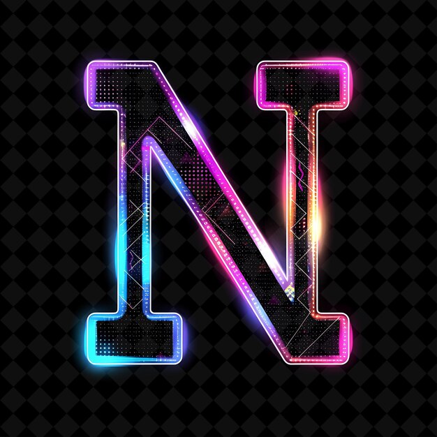 PSD neon alphabet and numbers png collection светящаяся типография элемент дизайна для современного графического искусства