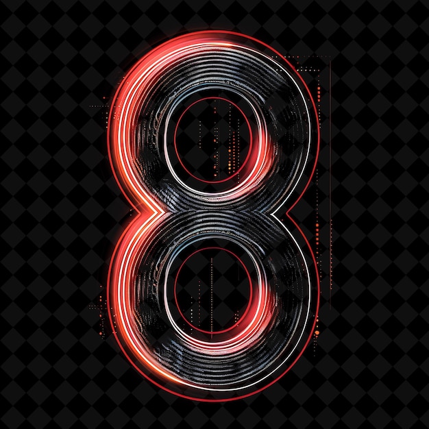 PSD neon alphabet and numbers png collection светящаяся типография элемент дизайна для современного графического искусства