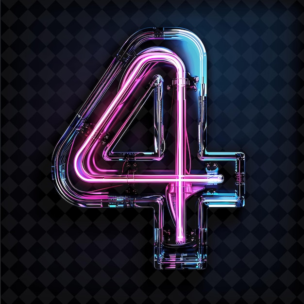 Neon alphabet and numbers png collection светящаяся типография элемент дизайна для современного графического искусства