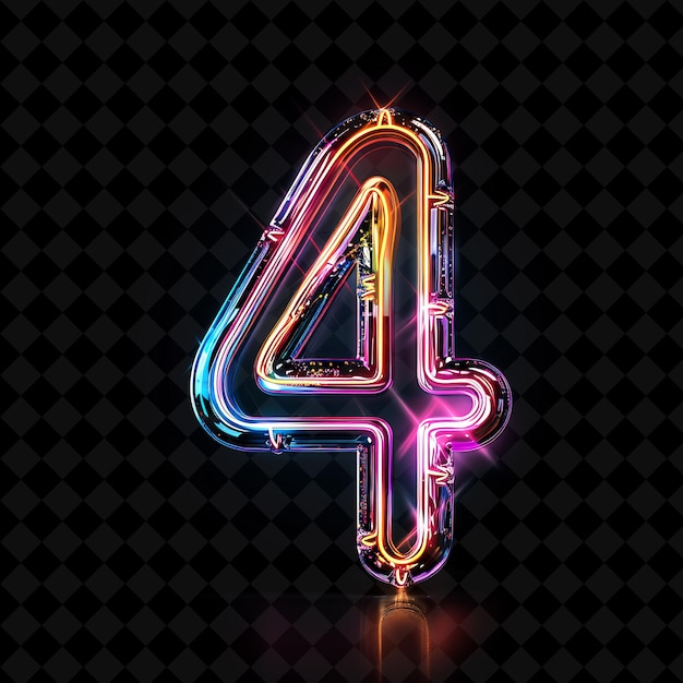 PSD neon alphabet and numbers png collection светящаяся типография элемент дизайна для современного графического искусства