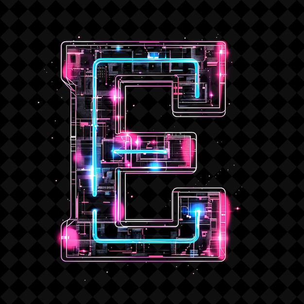 PSD neon alphabet and numbers png collection светящаяся типография элемент дизайна для современного графического искусства