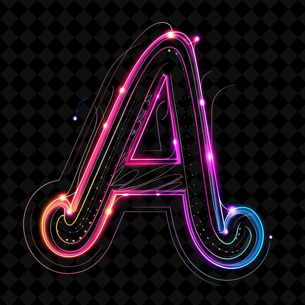 Neon Alphabet And Numbers Png Collection światła Typografia Element Projektowania Dla Nowoczesnej Sztuki Graficznej