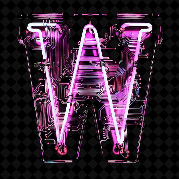 PSD neon alphabet and numbers png collection glowing typography design element for modern graphic art
