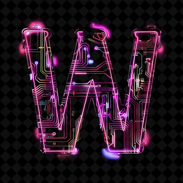 Neon alphabet and numbers png collection glowing typography design element for modern graphic art