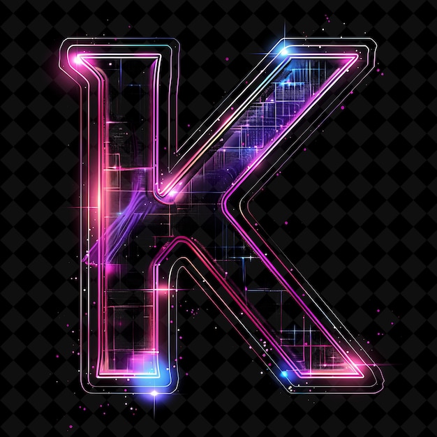 PSD neon alphabet and numbers png collection glowing typography design element for modern graphic art