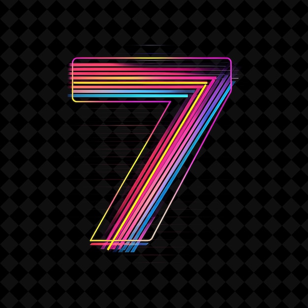 Neon alphabet and numbers png collection glowing typography design element for modern graphic art