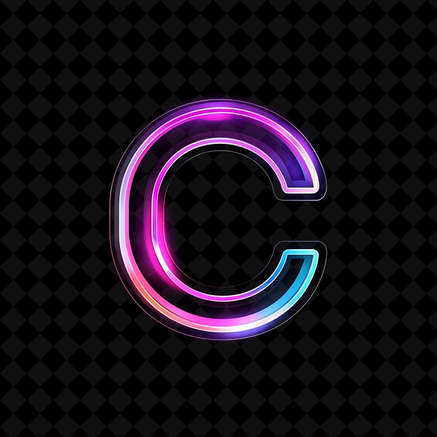 Neon alphabet and numbers png collection glowing typography design element for modern graphic art