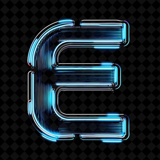 PSD neon alphabet and numbers png collection glowing typography design element for modern graphic art