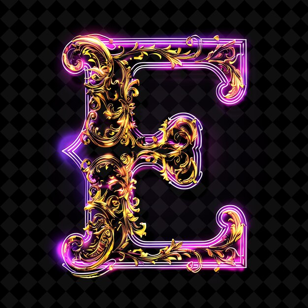 PSD neon alphabet and numbers png collection glowing typography elemento di progettazione per l'arte grafica moderna