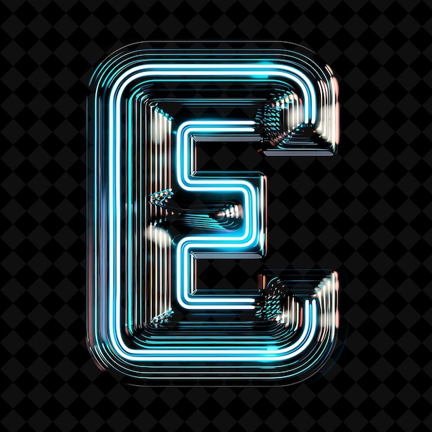 Neon alphabet and numbers png collection glowing typography design element for modern graphic art