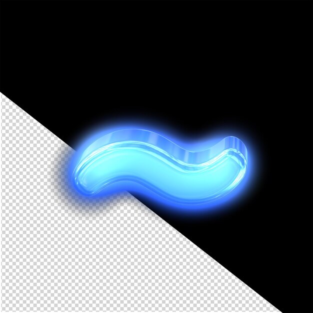 PSD the neon blue symbol