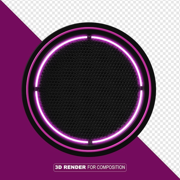 neon circular frame