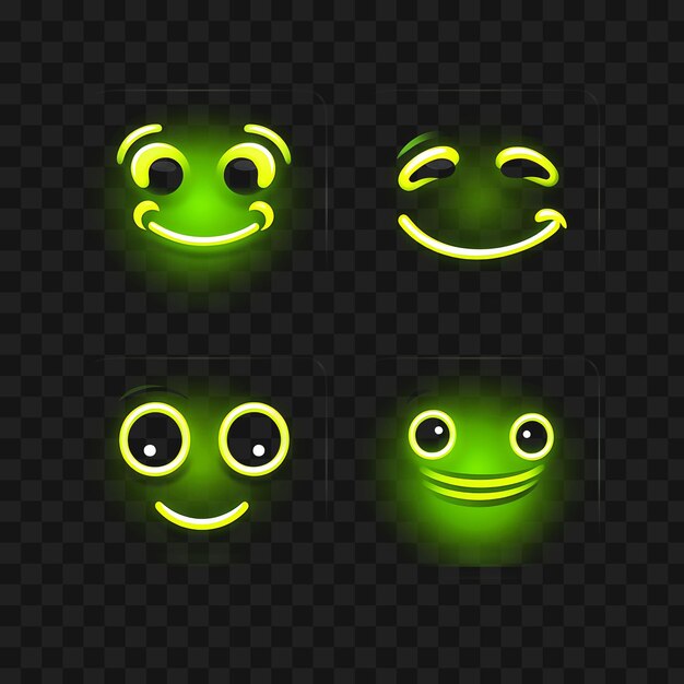PSD neon design of winking face icon emoji z zabawnym, złośliwym i flirtującym pomysłem na tatuaż clipart