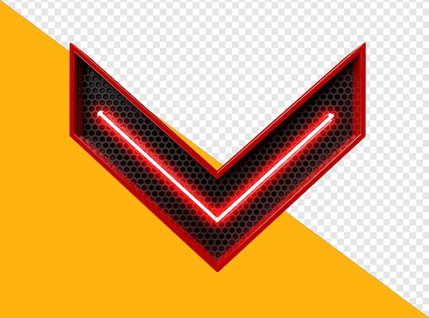 NEON DIRECTION SYMBOL WITH GRILLE