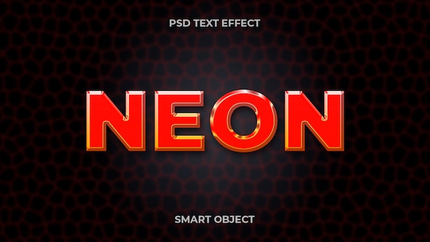 Neon edytowalny efekt tekstowy psd