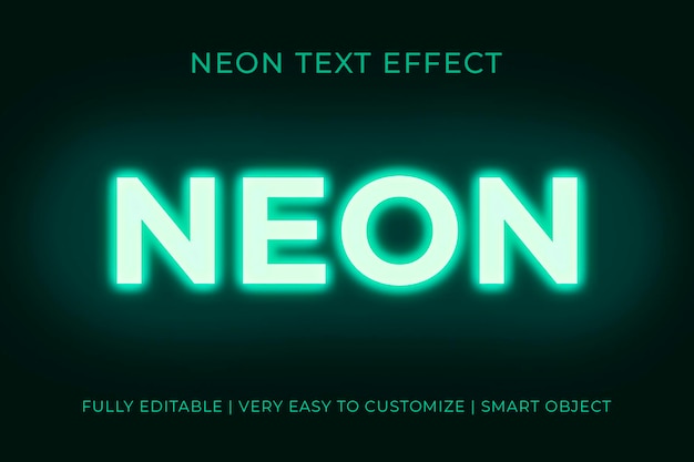 PSD neon effect for neon text effect for edible text neon style effect logo