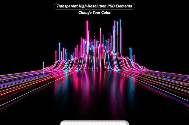 PSD fibra luminosa al neon con effetto di movimento ad alta velocità