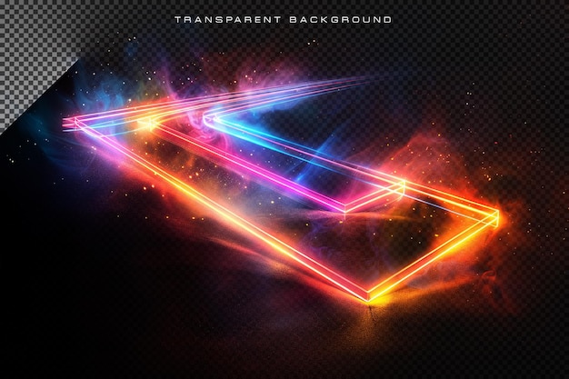 PSD neon glowing lines speed motion light transparent overlay