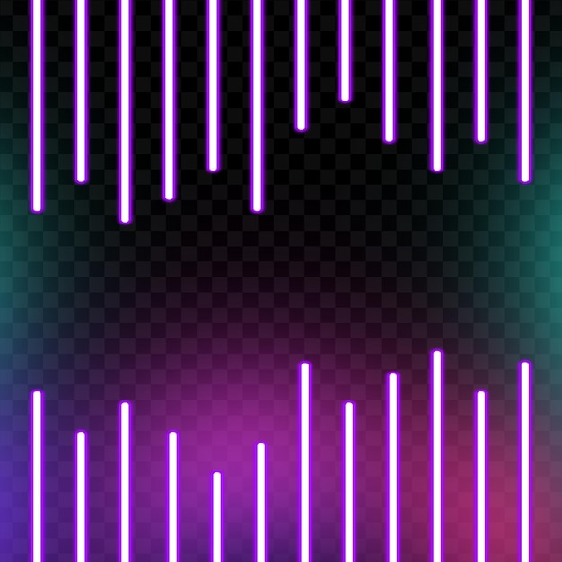 PSD neon glowing lines