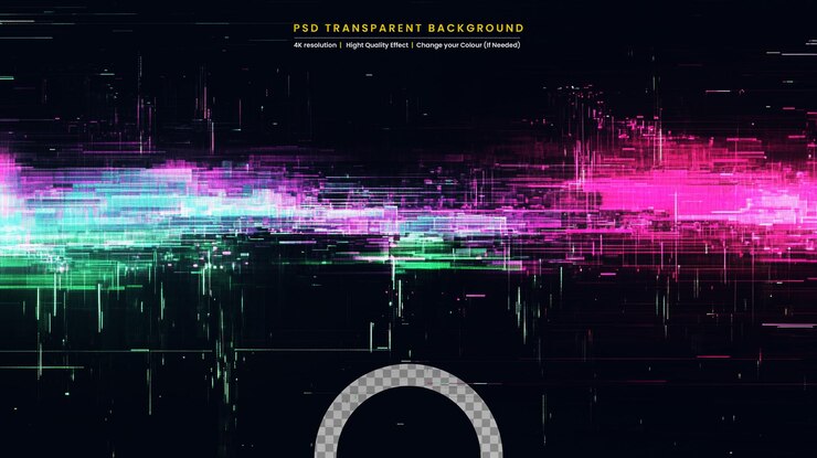 PSD neon glowing techno lines hitech futuristic abstract background