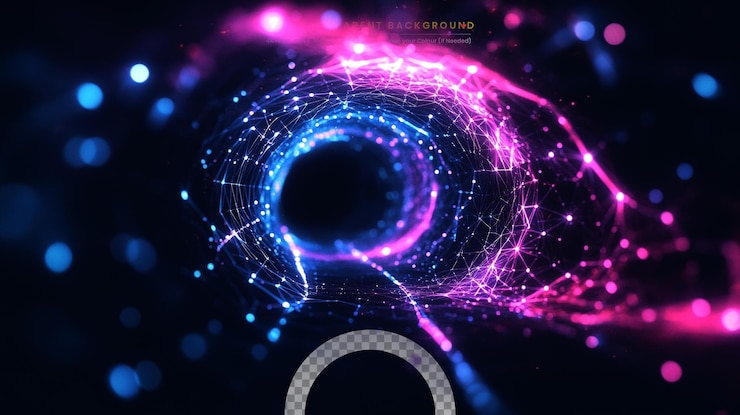 PSD neon glowing techno lines hitech futuristic abstract background