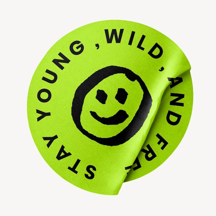 PSD neon groene sticker mockup bewerkbare tekst psd