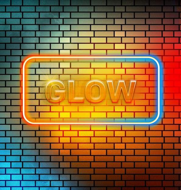 Neon kleurrijke bakstenen behang