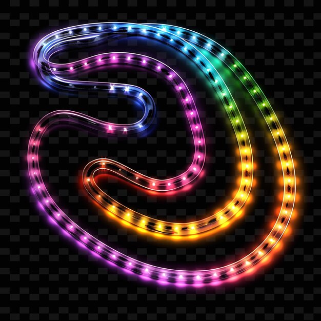 Neon led rope light met levendige regenboogkleuren helder plastic y2k neon light decoratieve achtergrond