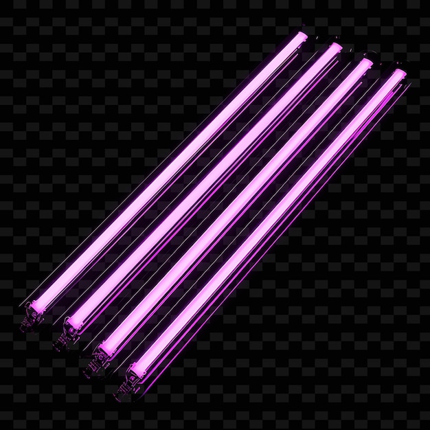 PSD neon led tube lights con fili neri di colore viola vibrante s y2k neon light sfondo decorativo