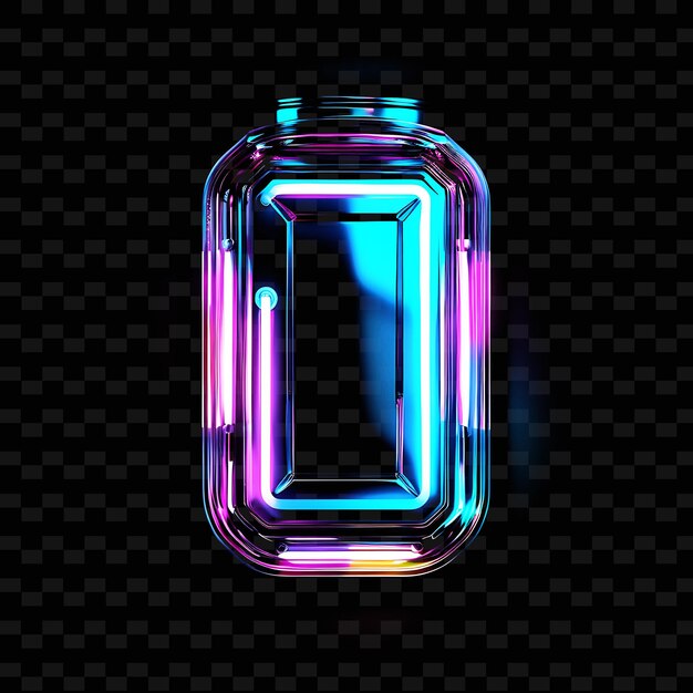 A neon letter from the alphabet