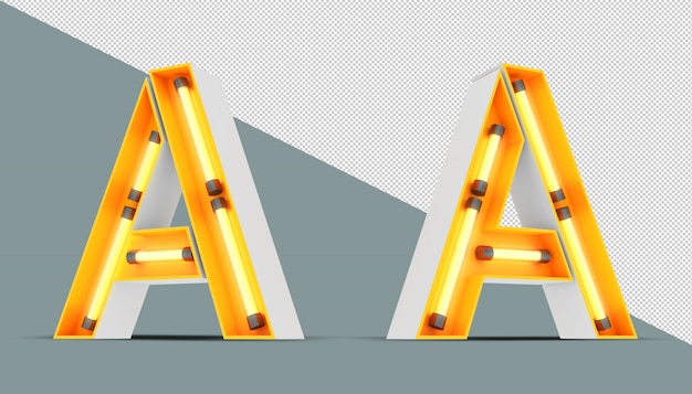 Neon Light alphabet.