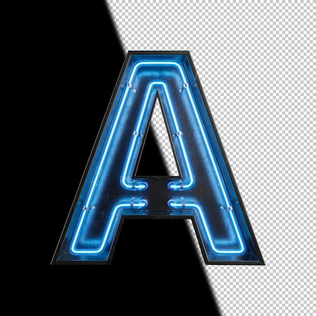 Neon Light Letter A