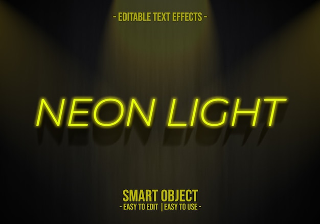 Neon light Text Effect  