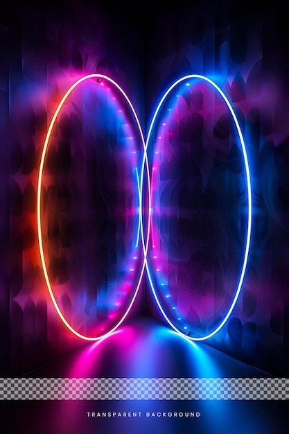 PSD neon lights circles wallpaper