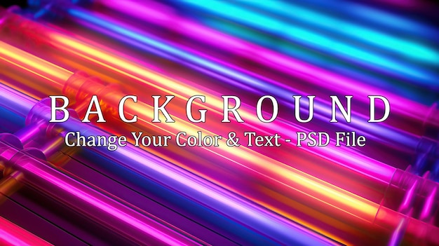 PSD neon lights technology background generative ai