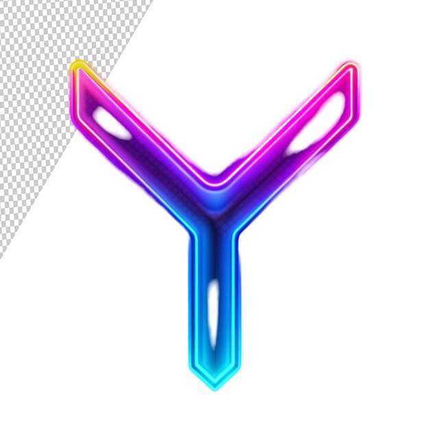 neon line design psd transparent isolated on transparent background