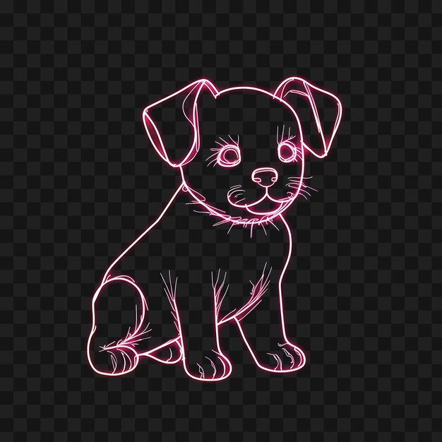 PSD neon line design psd transparent y2k shape y2k design minimal digitaal met glow effect png 4096px