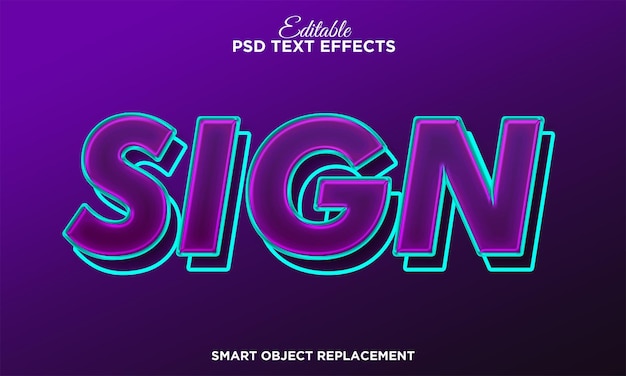 Neon line text effect