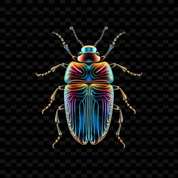 PSD neon lines beetle enchanting meadow zigzag neon lines flower petals har y2k shapes psd gradients