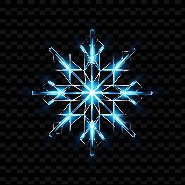 PSD neon lines ice crystal icy white angular neon lines snowflakes angular y2k shapes psd gradients