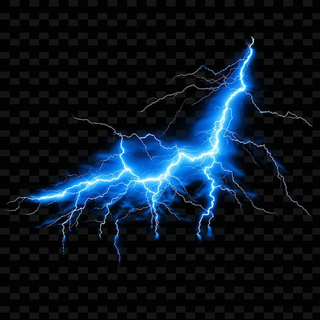 Neon Lines Lightning Electric Blue Zigzag Neon Lines Rainclouds Zigzag Y2k Shapes Psd Gradients