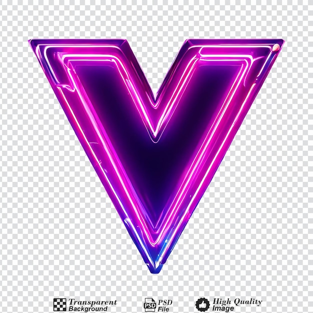 PSD neon love sign isolated on transparent background