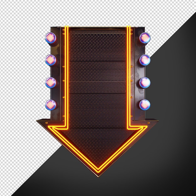 PSD neon metal party element