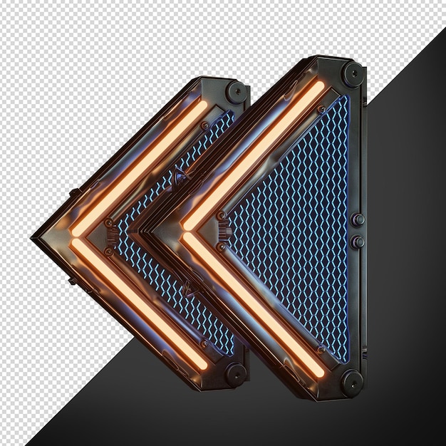 PSD neon metal party element