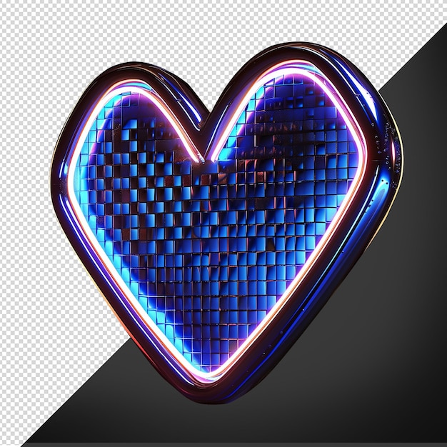 PSD neon metal party element