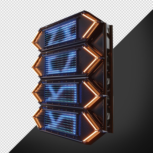 PSD neon metal party element